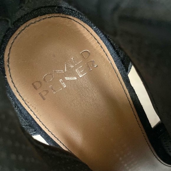 DONALD J PLINER Ennia Perforated Suede Leather Open Toe Heels Bootie - Picture 2 of 14